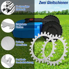 Jopassy Set mit 2 silbernen Spikes für Mähroboter (aus 65Mn-Manganstahl), kompatibel mit den Modellen Worx Landroid S/M, zur Verbesserung der Traktion des Mähroboters
