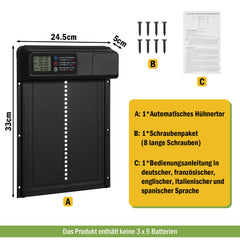 Jopassy Automatische Hühnerklappe mit Timer