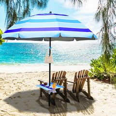 Jopassy Strandschirm Strand Ø 213cm, Sonnenschirm mit Tisch&Haken & Tragetasche, Neigungswinkel und Höhe verstellbar