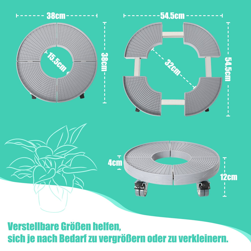 verstellbarer Pflanzenroller Ø 38–54 cm