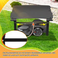 Jopassy Mähroboter Garage mit klappbarem Dach, wetterfester Regenschutz für Garten & Ladestation