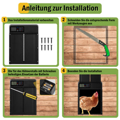 Jopassy Automatische Hühnerklappe mit Timer
