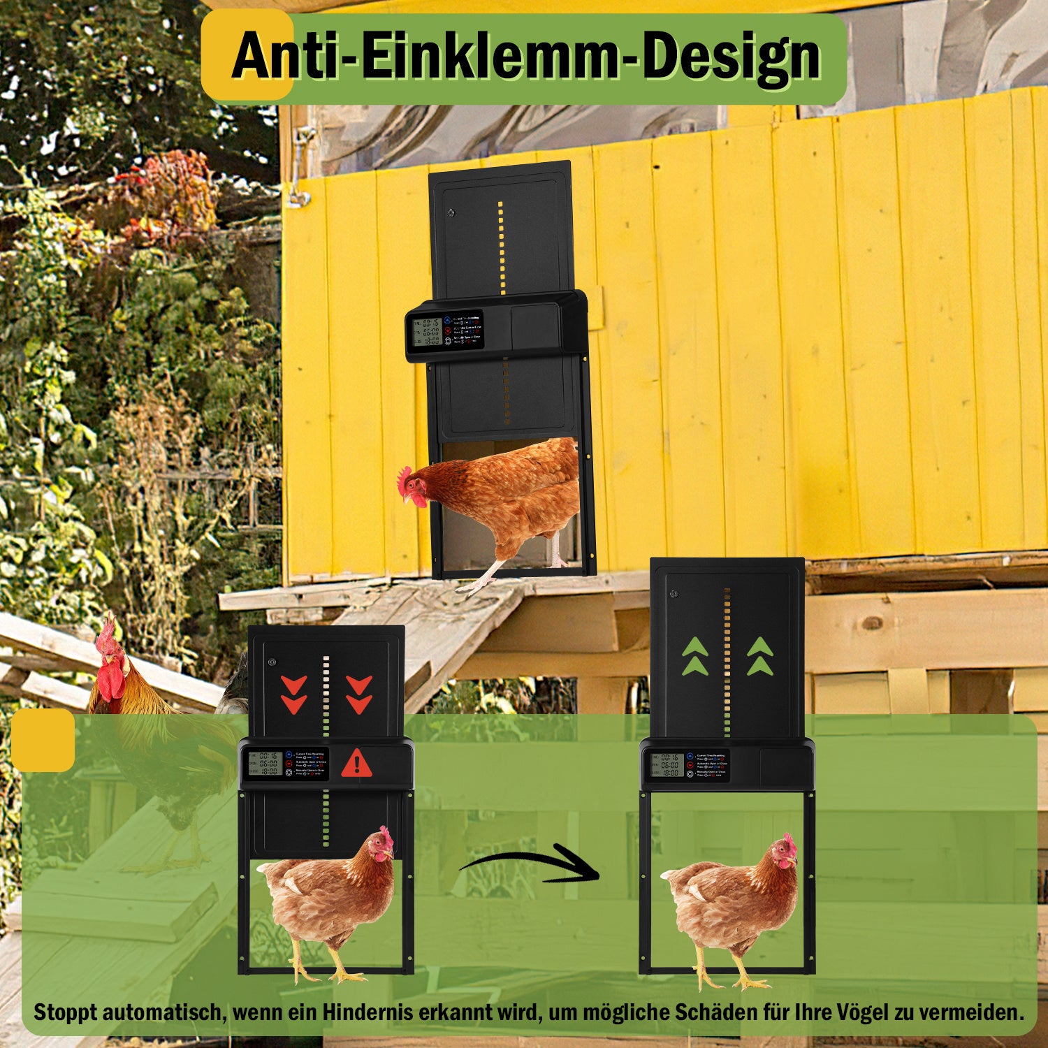 Jopassy Automatische Hühnerklappe mit Timer