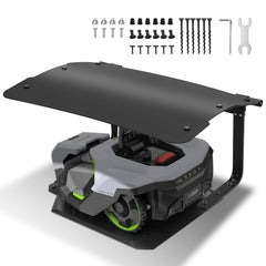 Jopassy Mähroboter Garage mit klappbarem Dach, wetterfester Regenschutz für Garten & Ladestation