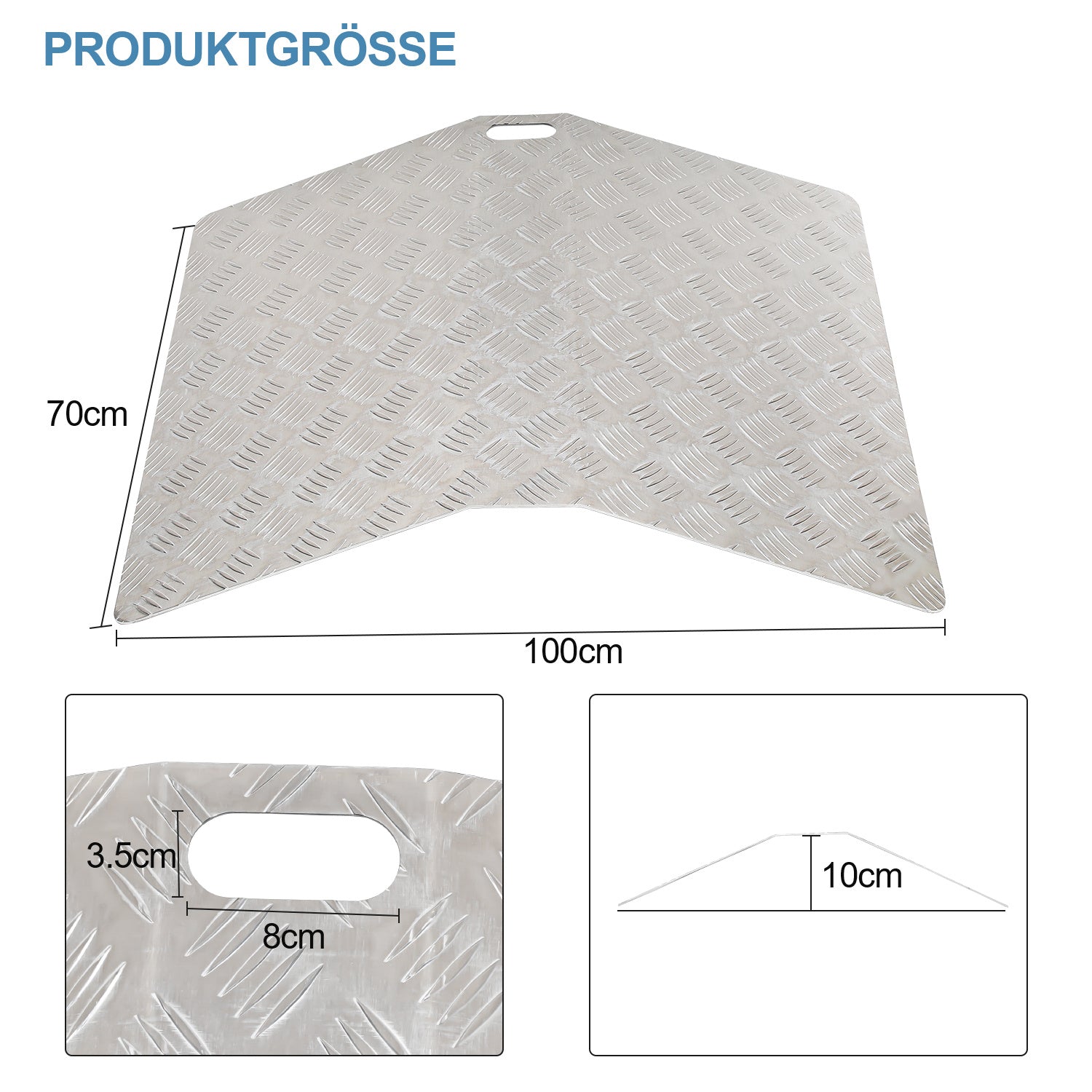 Jopassy Rollstuhlrampe aus Aluminium Tragkraft 270 kg