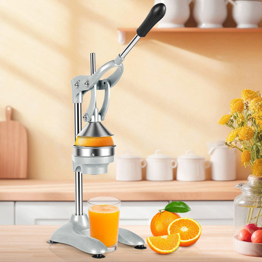 Jopassy Handentsafter aus Aluminiumlegierung, mit Sieb aus Edelstahl 304 und zwei Presskegeln, geeignet für den Hausgebrauch und für Cafés