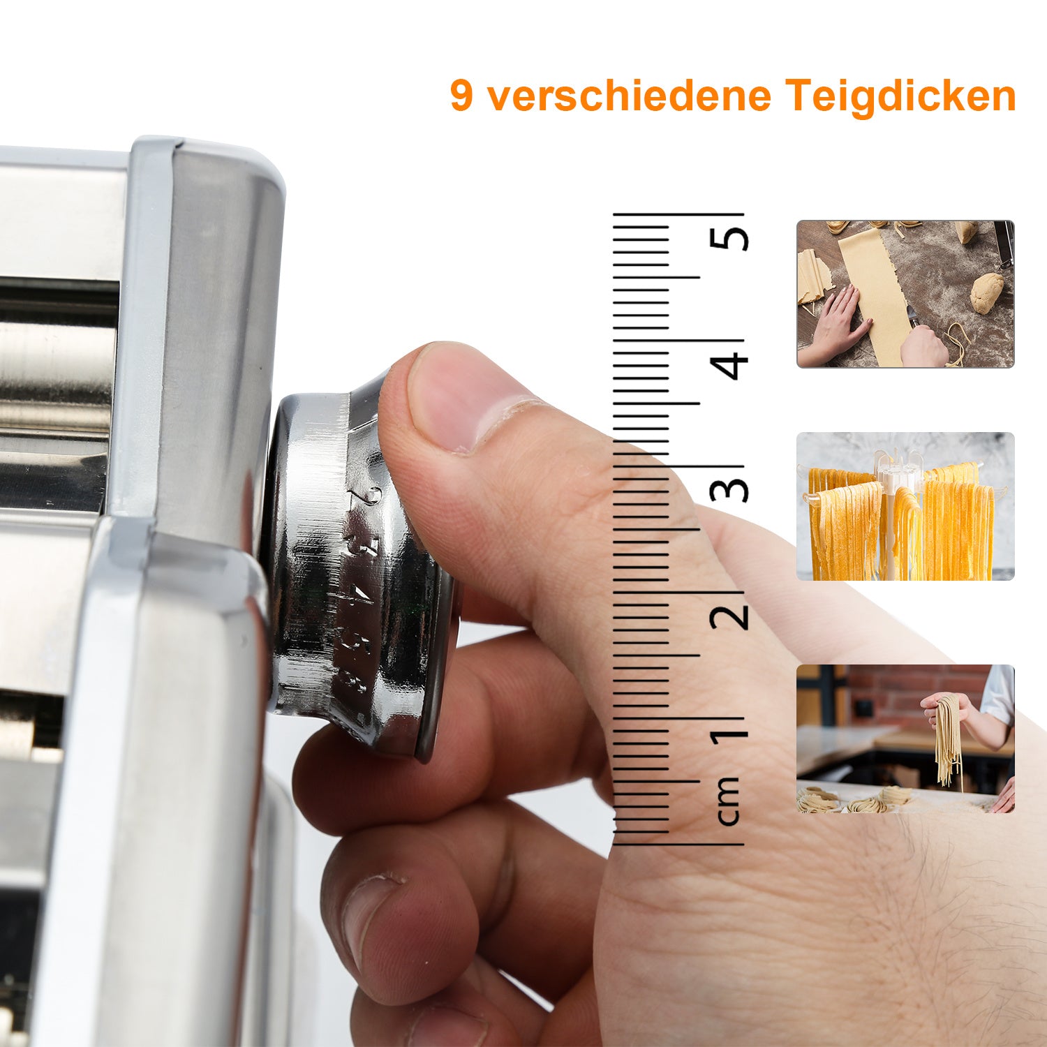 Jopassy 3 in 1 Edelstahl Nudelmaschine