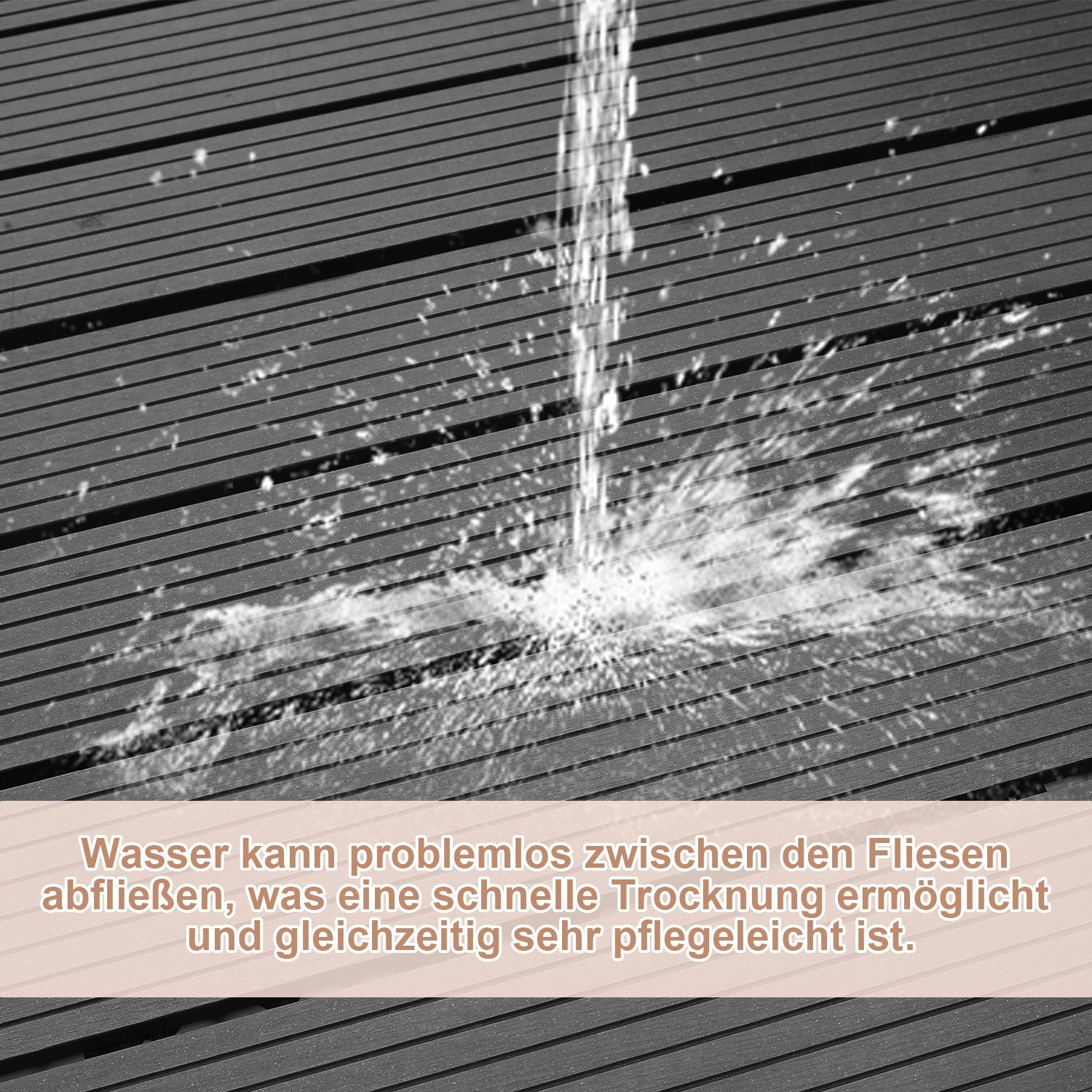 WPC Terrassenfliesen mit Klick-System